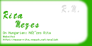 rita mezes business card